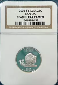 2004-S Kansas State Silver 25C NGC PF69 ULTRA CAMEO - Picture 1 of 2
