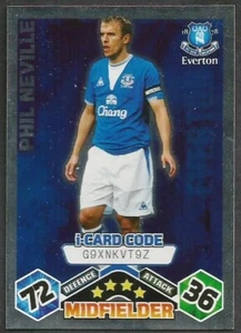 TOPPS MATCH ATTAX 2009-10-I-CARD-EVERTON-PHIL NEVILLE-SILVER FOIL - Picture 1 of 1