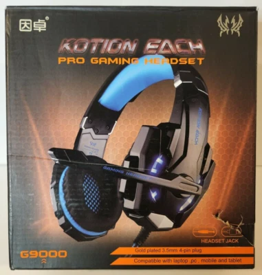Kotion Each G9000 Wired Pro Gaming Headset Silver Plated 3.5mm OPEN BOX - Image 1 of 4