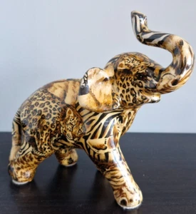 Collage Elephant Figure Safari Print Figure - Picture 1 of 9