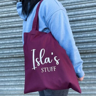 PERSONALISED TOTE STUFF bag - With Name, Shopping Bag, Custom, Personalised Gift - Image 1 of 4