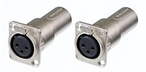 2 Neutrik NA3FDM Adapter 3 Pin Mikrofon XLR Buchse - Stecker Feed / Pass Thru Konverter - Bild 1 von 2
