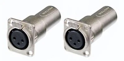 Adaptador 2 Neutrik NA3FDM 3 pines micrófono XLR hembra - macho alimentación/paso a través convertidor Foto 1 de 2