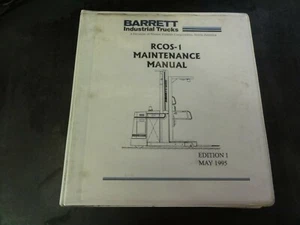 Barrett Industrial Trucks Nissan RCOS-1 Forklift Orderpicker Maintenance Manual - Picture 1 of 6