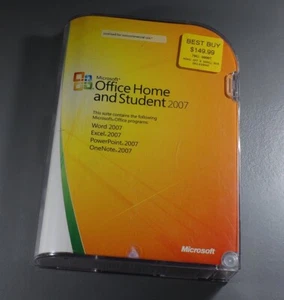 Microsoft MS Office 2007 Home and Student for 3 PCs Full English-NEW SEALED BOX- - Picture 1 of 8