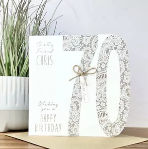Tarjeta de cumpleaños personalizada hecha a mano 50, 60, 70, 80, hermana, mamá, amiga - Imagen 1 de 2
