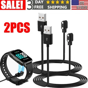 2.84mm 2-Pin Magnetic Charging Cable Cord for SW021/WILLFUL/LETSFIT ID205L/U/S - Picture 1 of 11