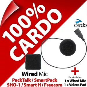 Cardo Wired (Corded) Microphone Replacement Mic PackTalk SmartPack SHO-1 Freecom - Picture 1 of 8