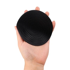 black Silicone Bristles Bath Brush Body Scrubber Scalp Massager Washing Comb - Picture 1 of 1