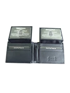 SEDONA® RFID BIFOLD WALLET WITH 2 FLAPS, 4 ID WINDOWS, 8 CARD SLOTS - Picture 1 of 3
