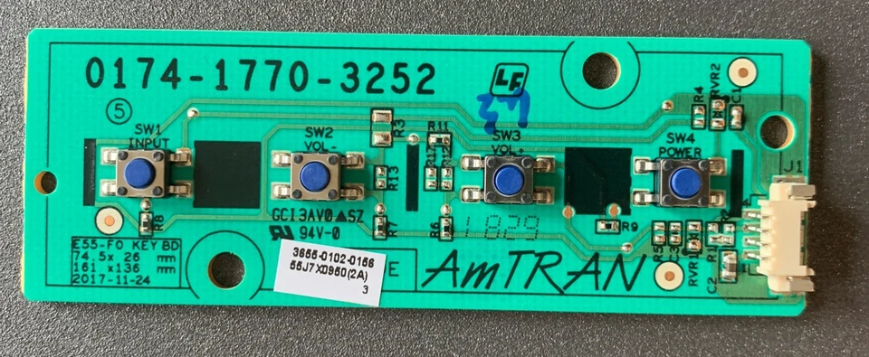 Vizio E65-F0 Key Controller Board 3655-0102-0156 - Image 1 of 1