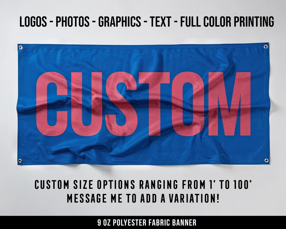 Personalized Fabric Banner - Custom Motivational Wall Art for Home Gym - Image 1 of 4