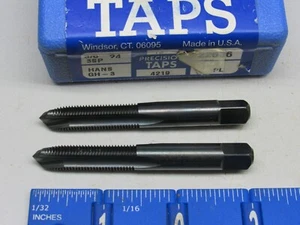 HANSON WHITNEY PRECISION 3/8"-24 3FL HS SPIRAL POINT GH3 PLUG TAPS (12 PCS) - Picture 1 of 2