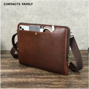 Leder Laptoptasche Umhängetaschen Tragetasche für Apple Mac Book Pro 14.2 Zoll - Picture 1 of 11