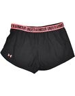 UNDER ARMOUR Womens Graphic Sport Shorts UK 18 XL Black Polyester HA03
