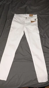 Polo Ralph Lauren The Aubrie Denim Leggings Girls 10 White Zip/Button Closure - Picture 1 of 6
