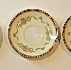 Set of 3 Saucers Noritake Nippon Toki Kaisha Cream Vintage - Picture 1 of 6