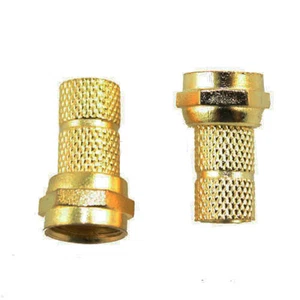 2 pcs/set Screw-On Twist on RG59 Coaxial Cable Adapter F CONNECTOR Plugs - Picture 1 of 1