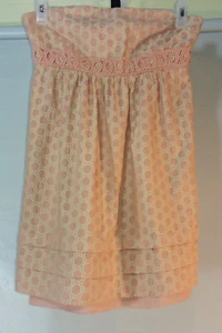 VINTAGE ROCK- DESIGNER ROSA/ELFENBEIN- 100% BAUMWOLLE, GEFÜTTERT, SEITLICHER REISSVERSCHLUSS- siehe Maß - Bild 1 von 3