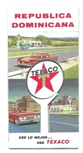 1964 Texaco Vintage Road Map of Dominican Republic Santo Domingo Rand McNally Co - Picture 1 of 1
