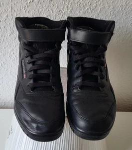 Reebok Classic Ex-O-Fit Hi Schuhe Turnschuhe Sneaker Leder Schwarz Gr. 46 - Picture 1 of 6
