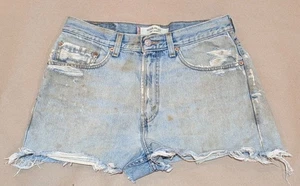 Vintage Distressed/Stained/Thrashed Levi's 505 W32 Cut-off Jean Shorts Red Tab - Picture 1 of 14