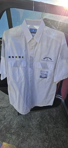 Vintage Bugle Boy Ocean League  Fleet Mens Button Up/ Down Shirt Size Medium  - Picture 1 of 4