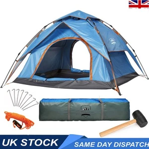 Camping Tent 2 to 4 Person Camping Festival Hiking Travel Shelter Fast Pitch - Picture 1 of 8