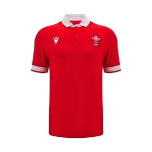 RUGBY WALES - COTTON SHIRT MATCH HOME MM - MACRON - Season 2024/25 - Picture 1 of 3