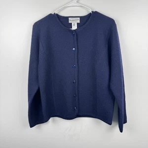 Pendleton Pullover Damen klein marineblau 100 % Wolle Knopf Cardigan hergestellt in Japan - Bild 1 von 9