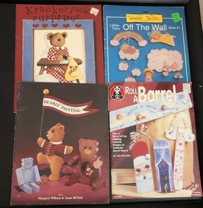 Vintage Basteln Malen Holz Bücher/Zeitschriften Posten (4) 80er Jahre - Bild 1 von 9