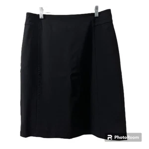 Falda Banana Republic para mujer negra mezcla de lana spandex elástica línea A talla 8 - Imagen 1 de 9