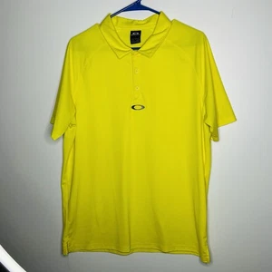 Oakley Regular Fit Poloshirt Herren Größe L Polyester GELB Kurzarm - Bild 1 von 9