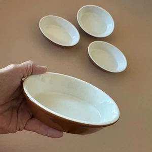 4 Vintage H. F. Coors CHEFSWARE 94 1/2 Small Oval 5.5" RAMEKINS Restaurantware - Picture 1 of 12