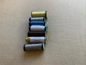 7x HI END THREADS ,ALL KREINIK METALLICS LOT 40 - Picture 1 of 3