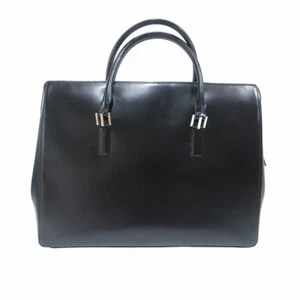 Juncoshimada JUNKO Shimada Handbag Bag Business Leather Briefcase Black Used c22 - Picture 1 of 7
