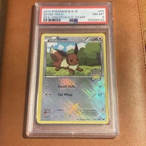 Eevee #84 Pokémon Karte Staff Promo City Championships 2012 Holo PSA 8 RARE - Bild 1 von 10