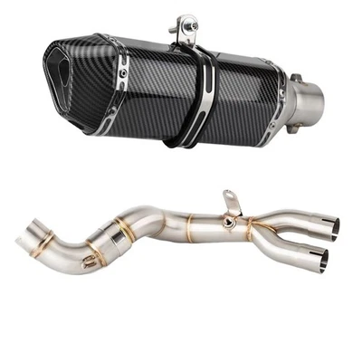 Tubo de escape de enlace trasero medio negro puntas silenciadoras para Honda CB1000R CB1000RA 09-18 Foto 1 de 4