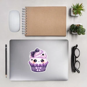 Blasenfreie Sticker Gothic Cupcake Süß Kawaii  - Bild 1 von 3