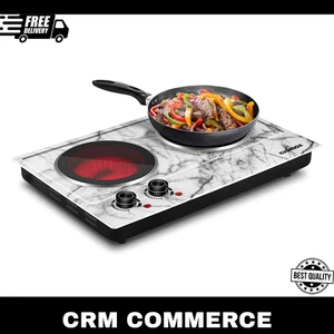 Estufa Cocina Electrica De 2 Hornillas Portatil Para Casa Apartamento Campamento - Picture 1 of 7