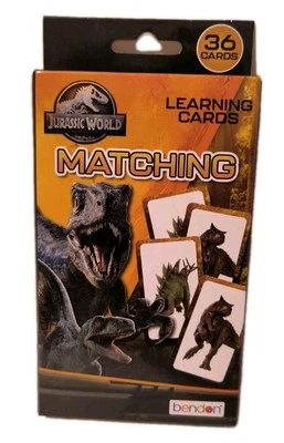 Jurassic World Dinosaur Matching Learning Cards Full Deck 36 Cards 🆕! 🆓Ship! - Image 1 of 4