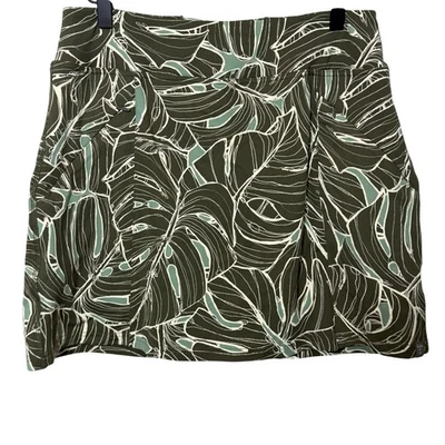 Pantalón corto para mujer Title Nine estampado de hojas verdes atlético golf senderismo atletismo activo Foto 1 de 4