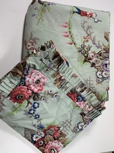 Kuschel King Size Bettbezug & 2 King Shams Blumen asiatische Figuren mintgrün - Bild 1 von 12