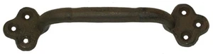 2 LARGE Cast Iron Gate/DOOR HANDLE PULL Hardware 05122 RUSTIC BROWN - Bild 1 von 1