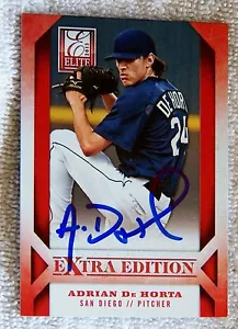 Tarjeta Donruss Elite 2013 firmada por los Padres Adrián de Horta de San Diego automática - Imagen 1 de 1