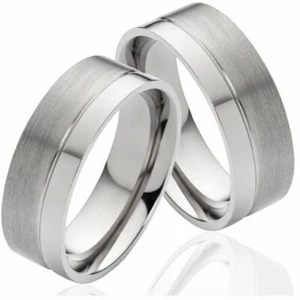 UNISEX PARTNERRINGE FREUNDSCHAFT AUS TITAN MIT LASERGRAVUR ORI2 - Bild 1 von 4