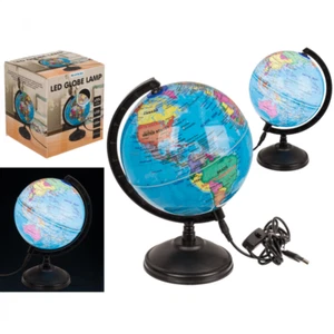 Mappamondo LED USB decorazione mappa del mondo lampada lampada da tavolo scrivania 15,5 cm - Foto 1 di 5