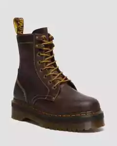 Dr. Martens Jadon ARC 31125201 stivali donna 10 pelle marrone plateau ZPO2672 - Foto 1 di 14