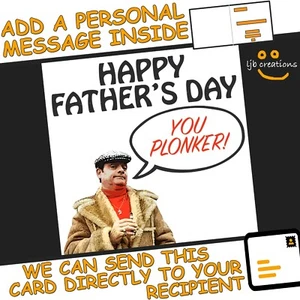 Lustige PLONKER Vatertagskarte Vater Papa Großvater nur Narren & Pferde Del Boy  - Bild 1 von 4