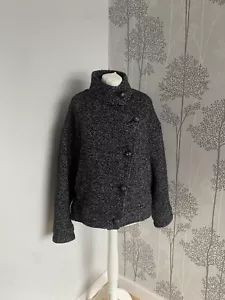 IRO Jacket Coat Dark Grey Wool Alpaca Blend Size 40 Uk 12-14 - Picture 1 of 13